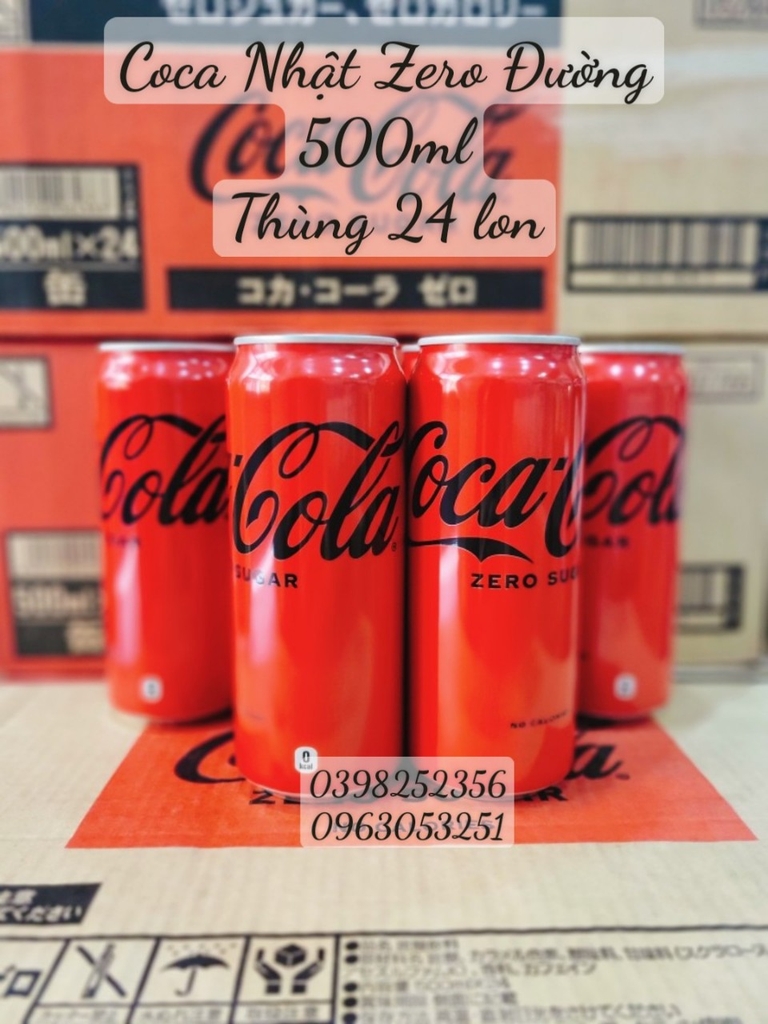 Coca Cola ZERO SUGAR 500ml ( Combo 12 lon)