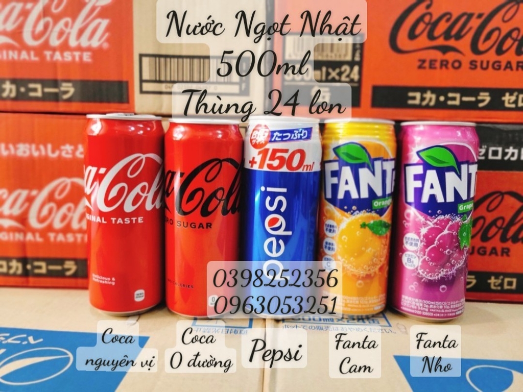 Nước Ngọt Coca Cola Nhật 500ml ( 24 lon)