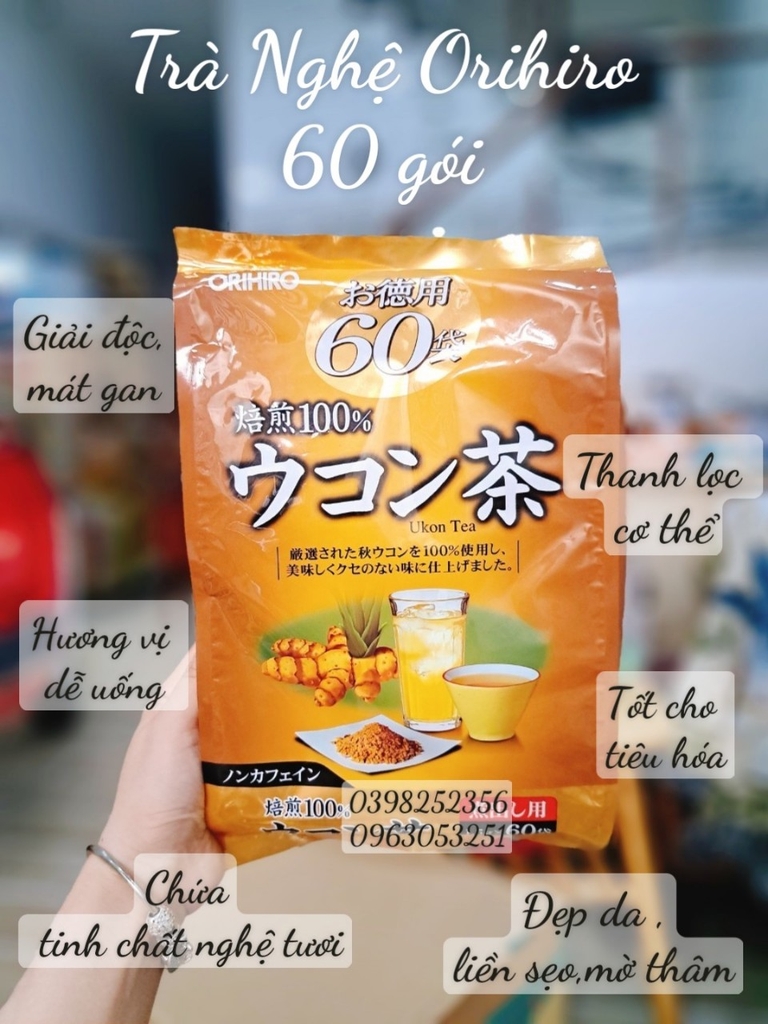 Trà Nghệ Orihiro Ukon Tea Nhật Bản (60 túi/gói)