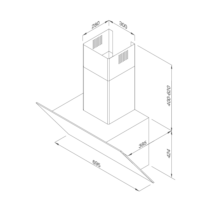 Máy hút mùi áp tường dạng nghiêng MC 7086HS