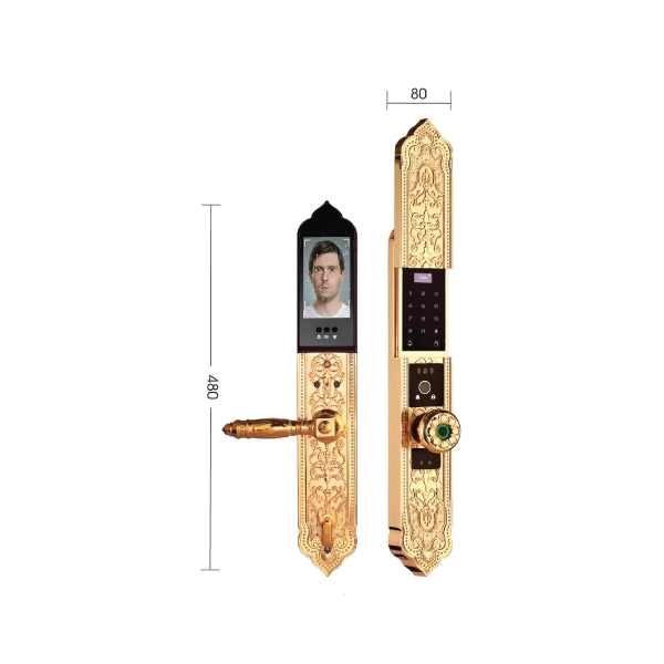 Khóa cửa đại sảnh biệt thự Demax EL9382 Gold
