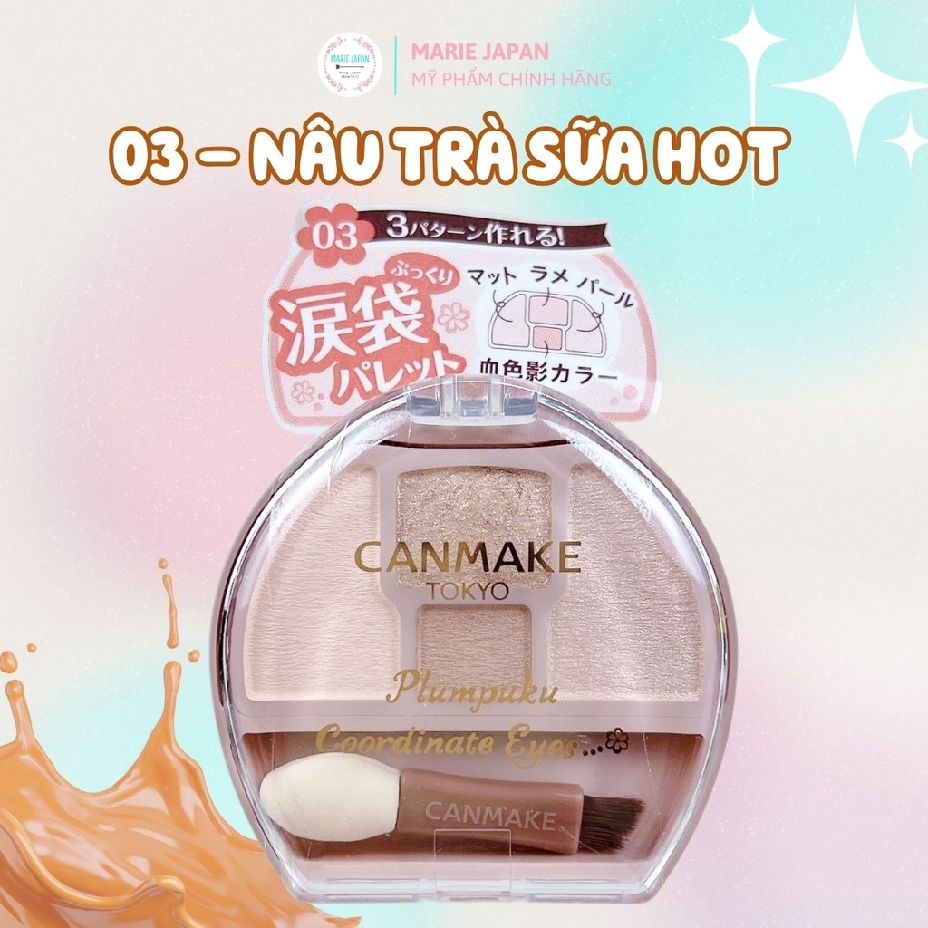 Phấn Tạo Bọng Mắt Tự Nhiên Canmake Plumpuku Coordinate Eyes Tạo Hiệu Ứng Mắt Cười Tươi Tắn Rạng Rỡ