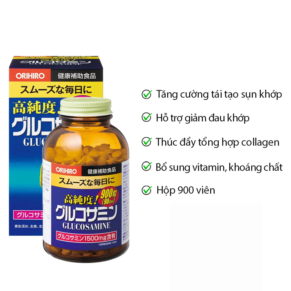 Viên Uống Glucosamine Giảm Đau Bổ Xương Khớp Orihiro Nhật Bản