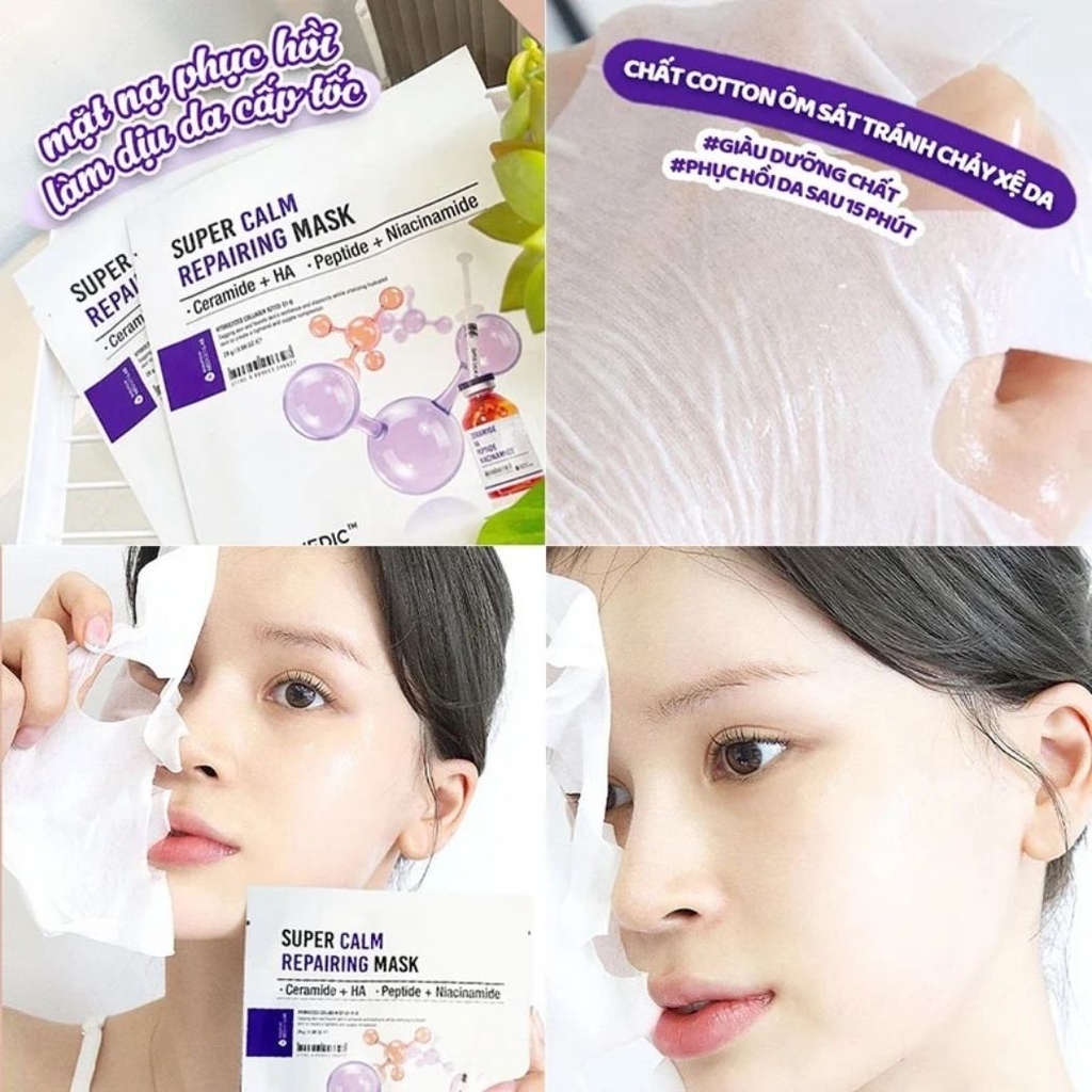 Mặt Nạ SURMEDIC Super Calm Repairing Mask Phục Hồi Dịu Da Cấp Tốc Hàn Quốc 28g