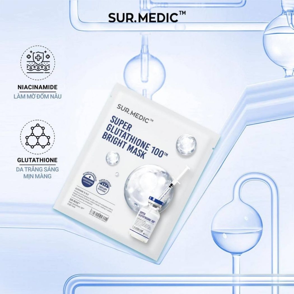 Mặt Nạ SurMedic Super Glutathione 100™ Bright Mask Cấp Ẩm Sáng Da Hàn Quốc