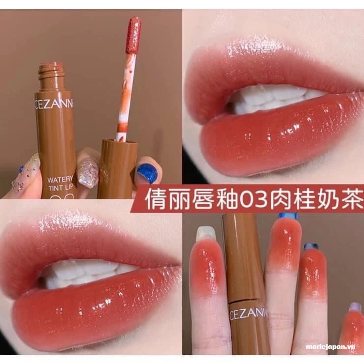 Son Tint Lì Cezanne Bền Màu Lâu Trôi Watery Tint Lip Nhật Bản