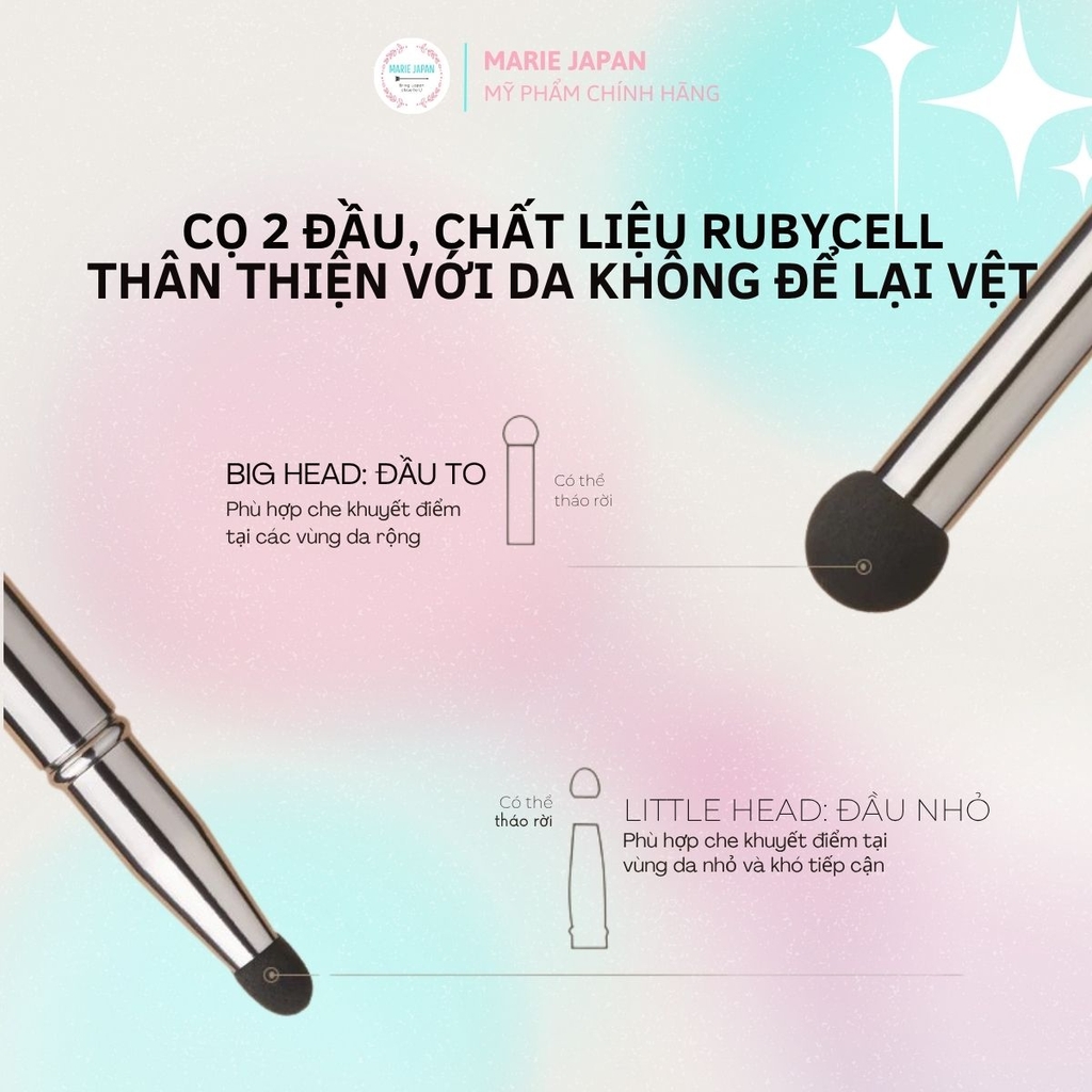Cọ Che Khuyết Điểm 2 Đầu Amortals Chuyên Dụng Nhỏ Gọn Tiện Lợi Mềm Mịn Không Tì Vết