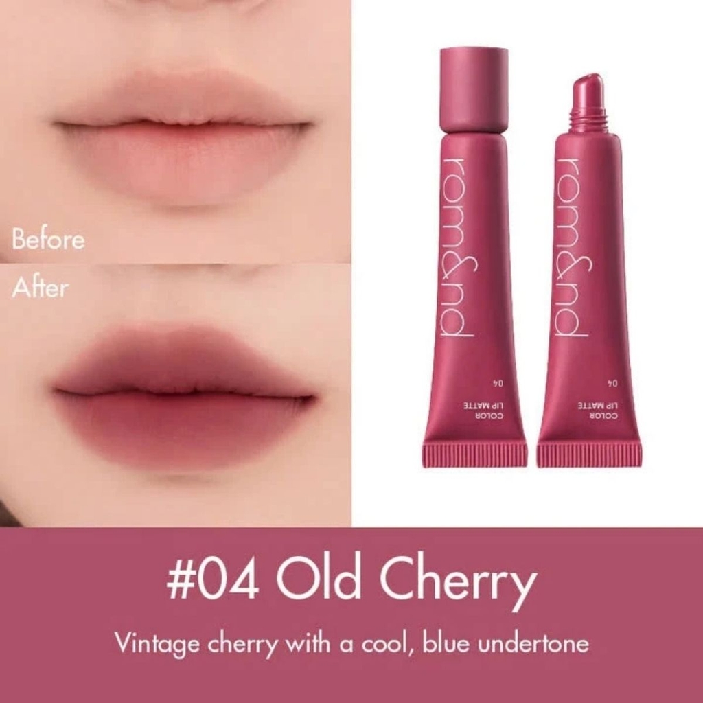 Son Kem Bùn Romand Color Lip Matte Dạng Tuýp Mịn Môi Lì Nhẹ Tự Nhiên Hàn Quốc 8g