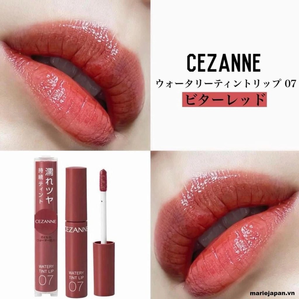 Son Tint Lì Cezanne Bền Màu Lâu Trôi Watery Tint Lip Nhật Bản