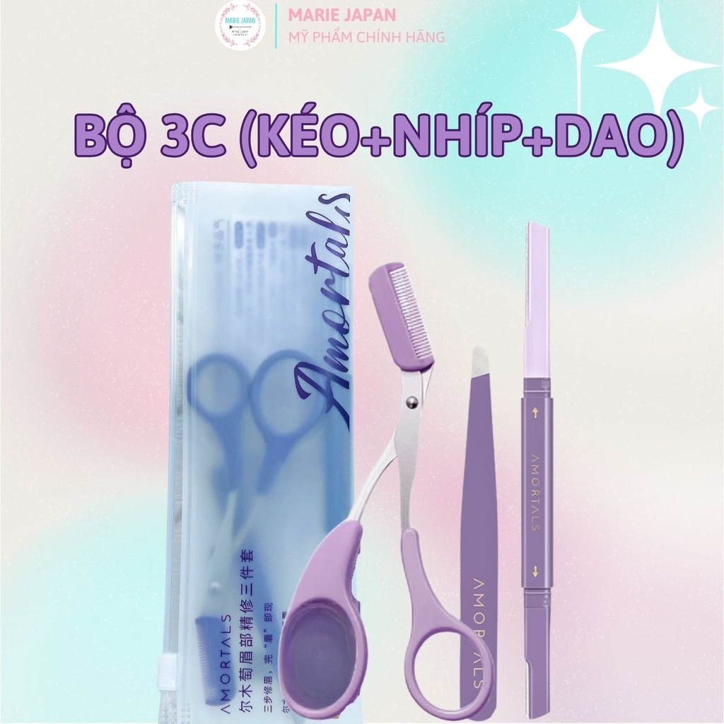 Dao Cạo Lông Mày Amortals Nhỏ Gọn Tiện Lơi An Toàn Cho Da Không Gỉ