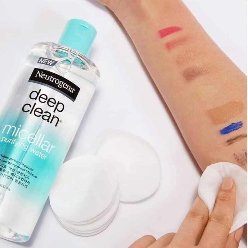 Nước Tẩy Trang Neutrogena Deep Clean Micellar Purifying Water Sạch Sâu Cấp Ẩm Dịu Nhẹ Mỹ 400ml