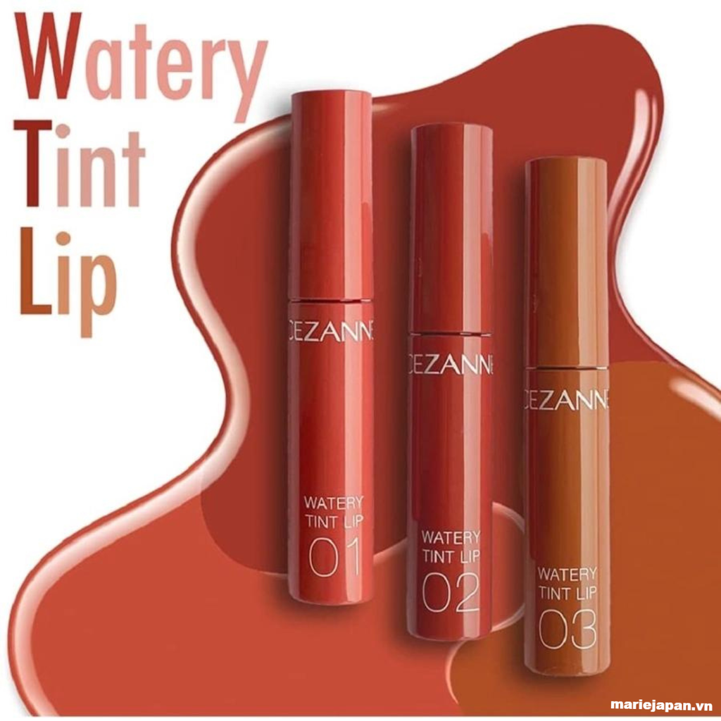 Son Tint Lì Cezanne Bền Màu Lâu Trôi Watery Tint Lip Nhật Bản