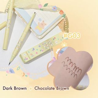 Bút Kẻ Mắt 2 Đầu GOGO TALES Garden Bear GT408 Chống Nước