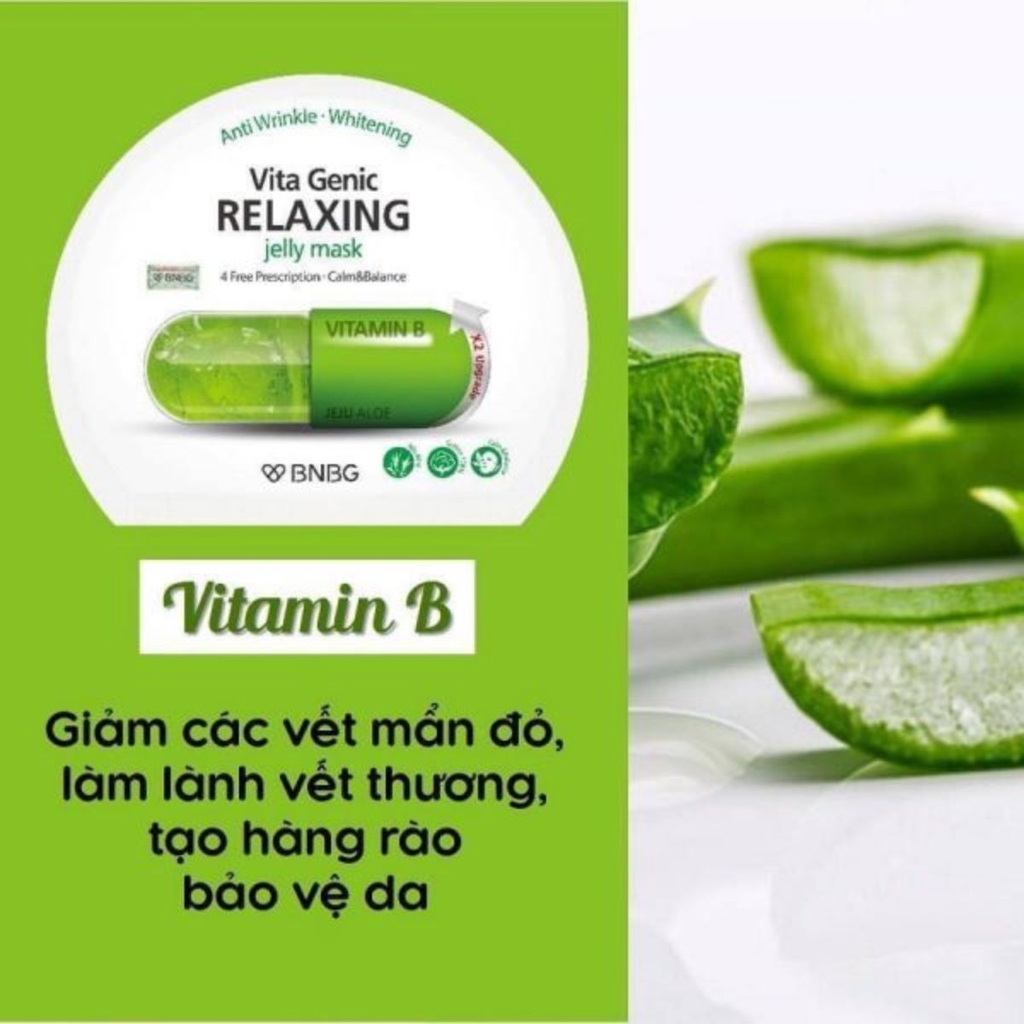 Mặt Nạ BNBG Vita Genic Jelly Mask Cấp Ẩm Phục Hồi Căng Bóng Da Hàn Quốc Hộp 10 Miếng