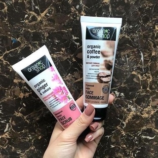 Tẩy TBC Mặt Organic Shop Face Scrub- HỒNG SAKURA Tuýp 75ml