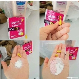 Viên Kích Trắng Da Alpha Arbutin Ngày Đêm Thái Lan  Vỉ 10 viên