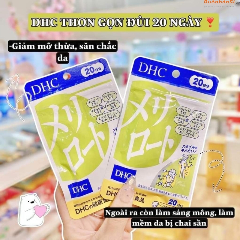 Viên Uống DHC Hỗ Trợ  Giảm Mỡ Đùi Melilot Nhật Bản