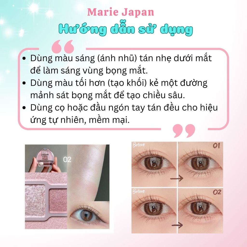 Phấn Tạo Bọng Mắt Tự Nhiên Canmake Plumpuku Coordinate Eyes Tạo Hiệu Ứng Mắt Cười Tươi Tắn Rạng Rỡ