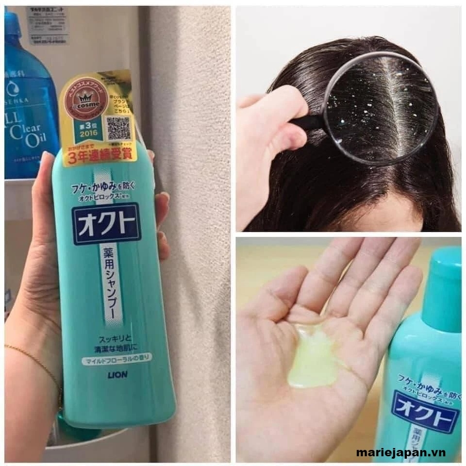 Set Gội Xả Lion Ngăn Gàu Okuto Nhật Bản
