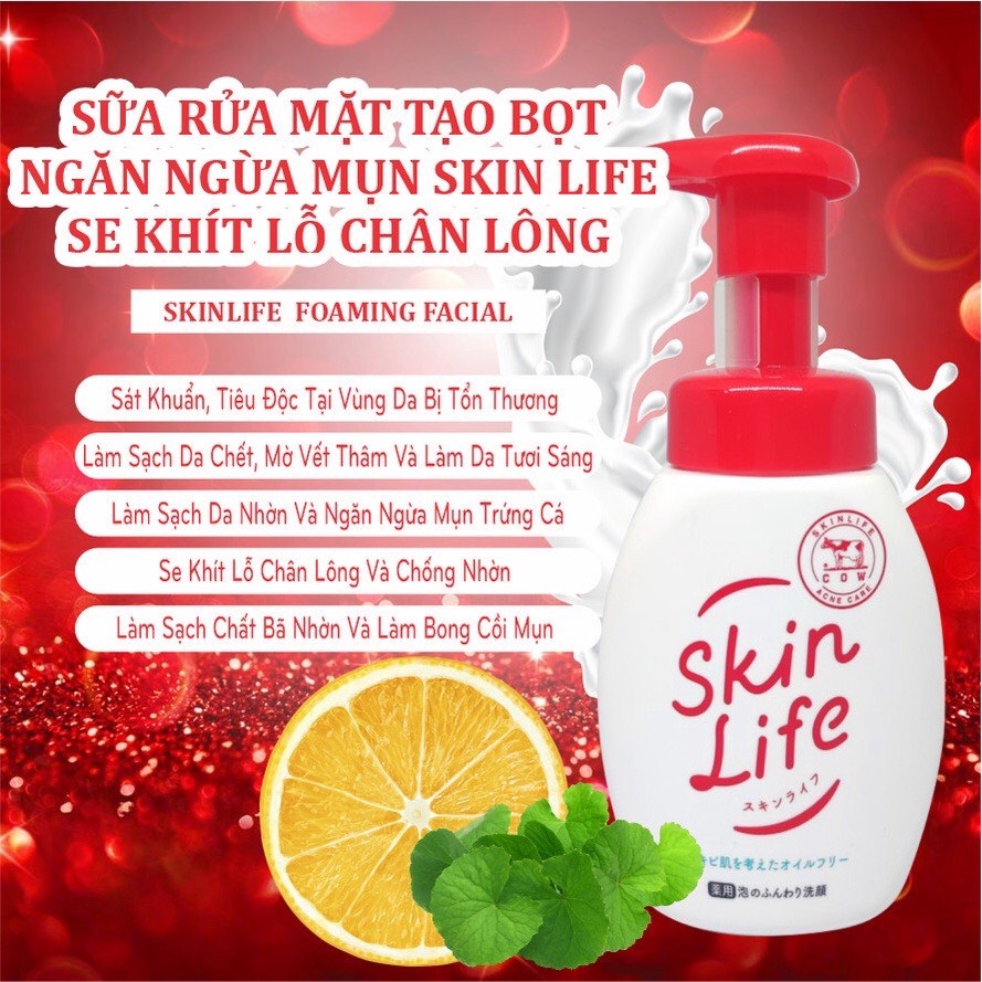 Sữa Rửa Mặt Tạo Bọt Skinlife Cow