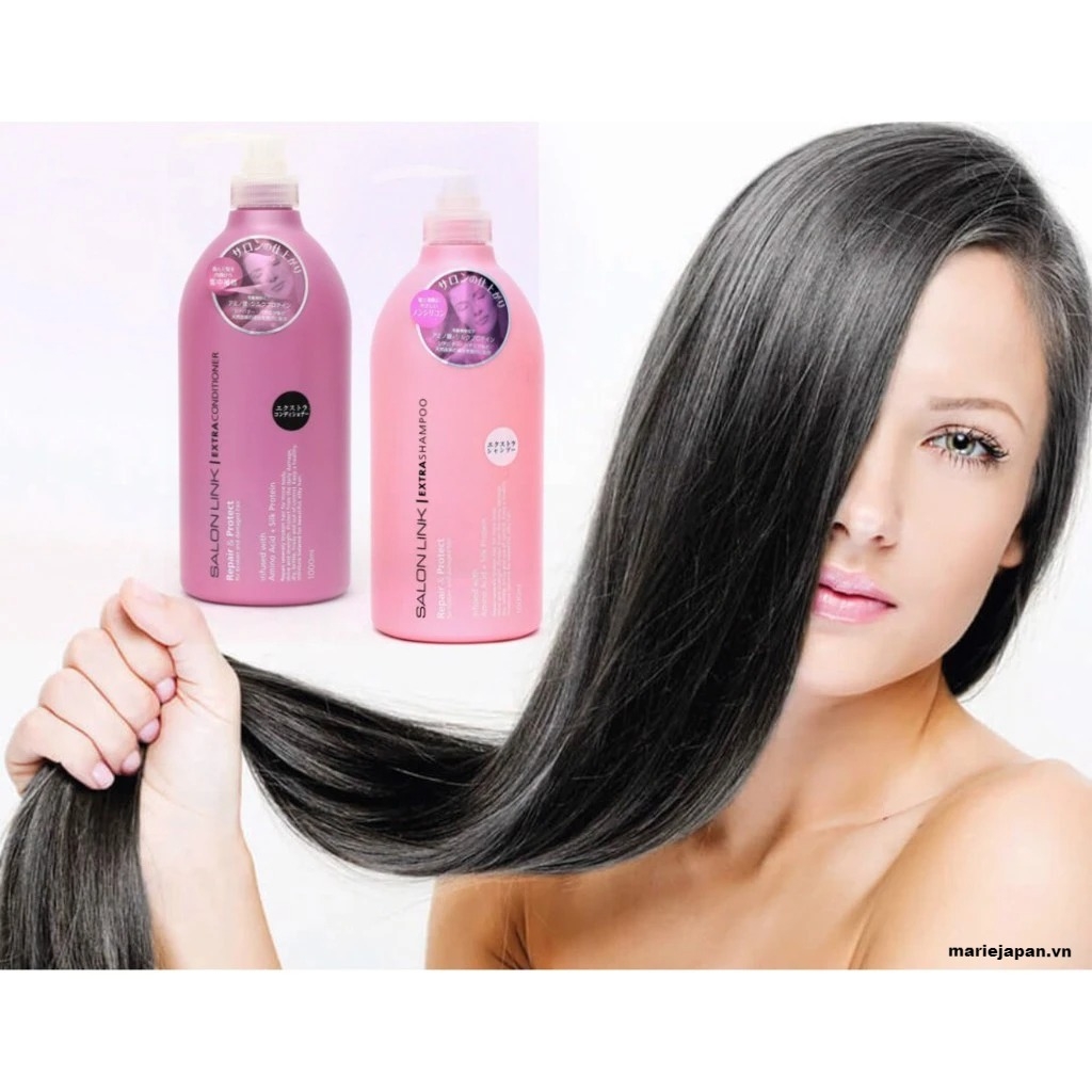 Set Gội - Xả SalonLink Phục Hồi Tóc Hư Tổn 1000ml Nhật Bản