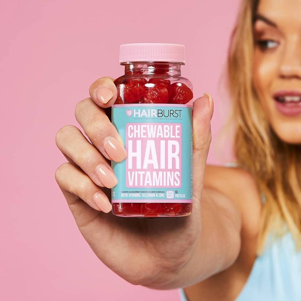 Kẹo Dẻo Vitamin Chăm Sóc Hỗ Trợ Mọc Tóc HairBurst Chewable Hair Vitamins 60 Viên