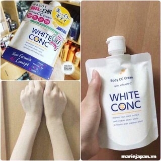 Dưỡng Thể Nâng Tông Trắng Da Body White Conc Cc Cream Nhật  200g