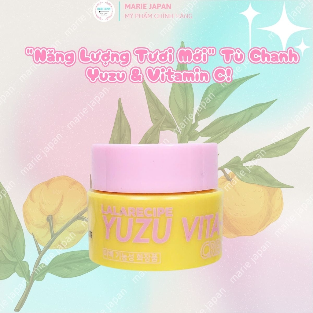 Kem Dưỡng Da Lalarecipe Yuzu Vita C Sáng Da Mờ Nếp Nhăn Chống Lão Hóa Hàn Quốc 3ml