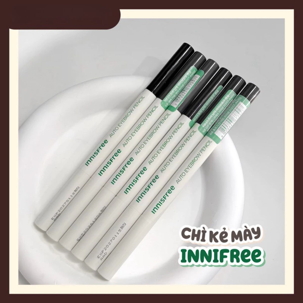 Chì Kẻ Mày Innisfree Auto Brown Pencil Tự Nhiên Chống Nước Lâu Trôi Hàn Quốc