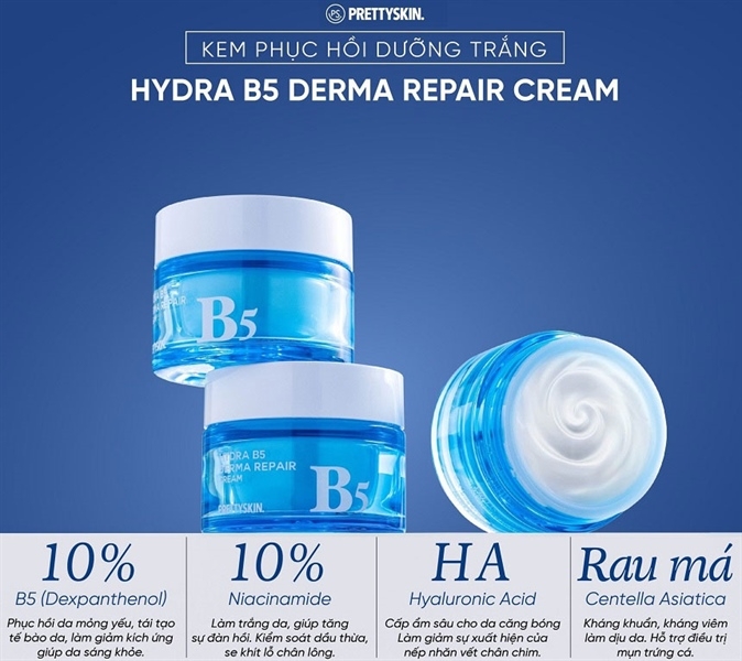 Kem Dưỡng Pretty Skin Hydra B5 Derma Repair Cream