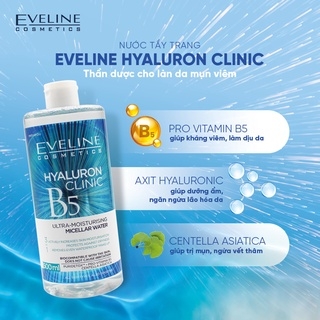 Nước Tẩy Trang Eveline Micellar Water Và Tinh Chất Rau Má Làm Dịu Dưỡng Ẩm Phục Hồi Da