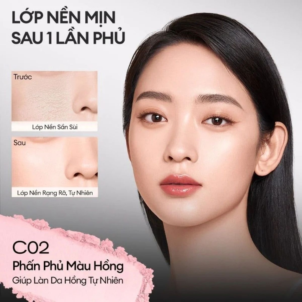 Phấn Phủ Colorkey Lasting Naturally Kiềm Dầu Siêu Mịn Giúp Lớp Trang Điểm Tự Nhiên Hộp 8g