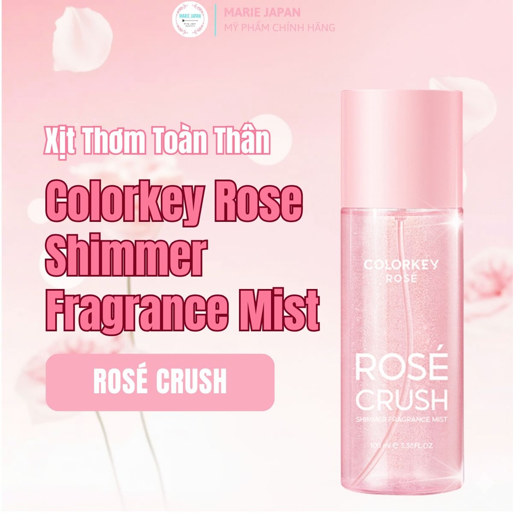 Xịt Thơm Toàn Thân Body Mist COLORKEY ROSÉ CRUSH Hương Thơm Lâu Ngọt Ngào Tươi Mới 100ml