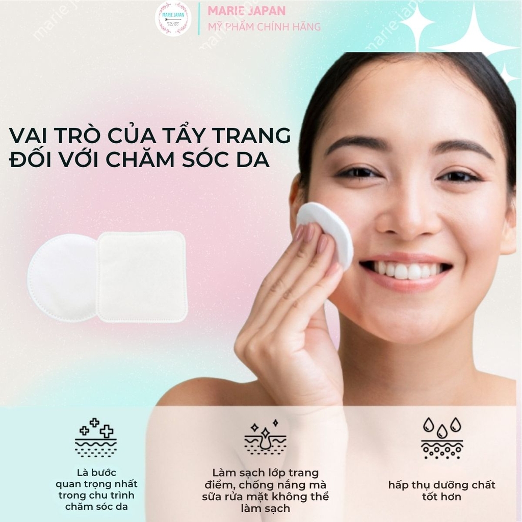 Bông Tẩy Trang La Soirée Premium Cotton Pads 100% Cotton Tự Nhiên Siêu Mềm Mịn Không Xơ Bông