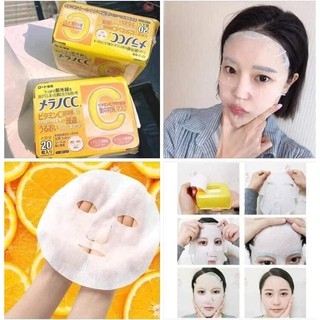 Mặt Nạ Melano CC Dưỡng Trắng Da Chống Thâm Nám Whitening Mask 20 miếng