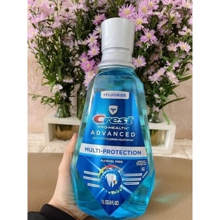 Nước Súc Miệng Crest Pro Trắng Răng  Thơm Miệng Advanced Complete Care Mỹ 1000ml
