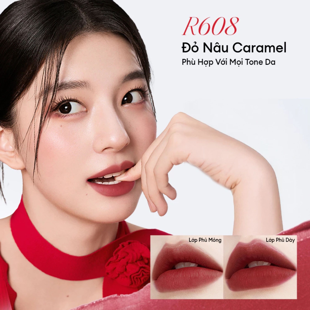 Son Kem Lì Colorkey Airy Velvet Lip Lacquer Siêu Mềm Mịn Chuẩn Màu Lâu Trôi