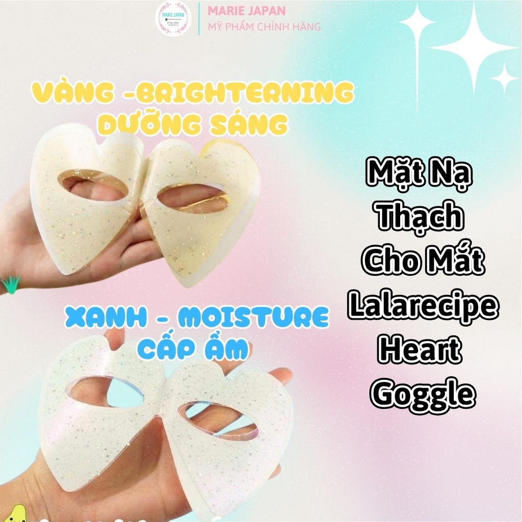 Mặt Nạ Thạch Cho Mắt Lalarecipe Heart Goggle Moisture Mask Dưỡng Ẩm Sáng Da Giảm Quầng Thâm Hàn Quốc 1 Miếng 23G