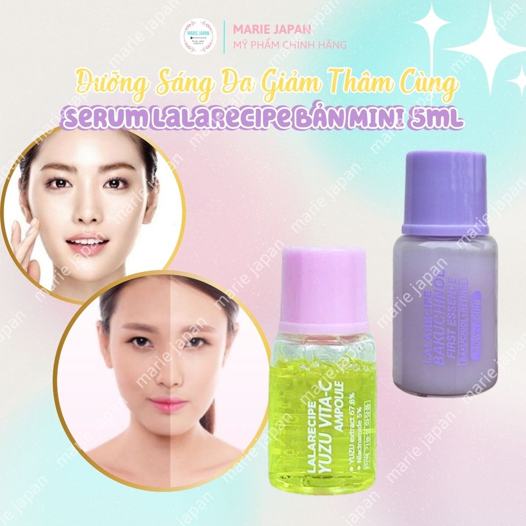 Serum Lalarecipe Bản Mini Yuzu Vita C Ampoule Dưỡng Sáng Da Mờ Thâm Chống Lão Hóa Hàn Quốc 5ml