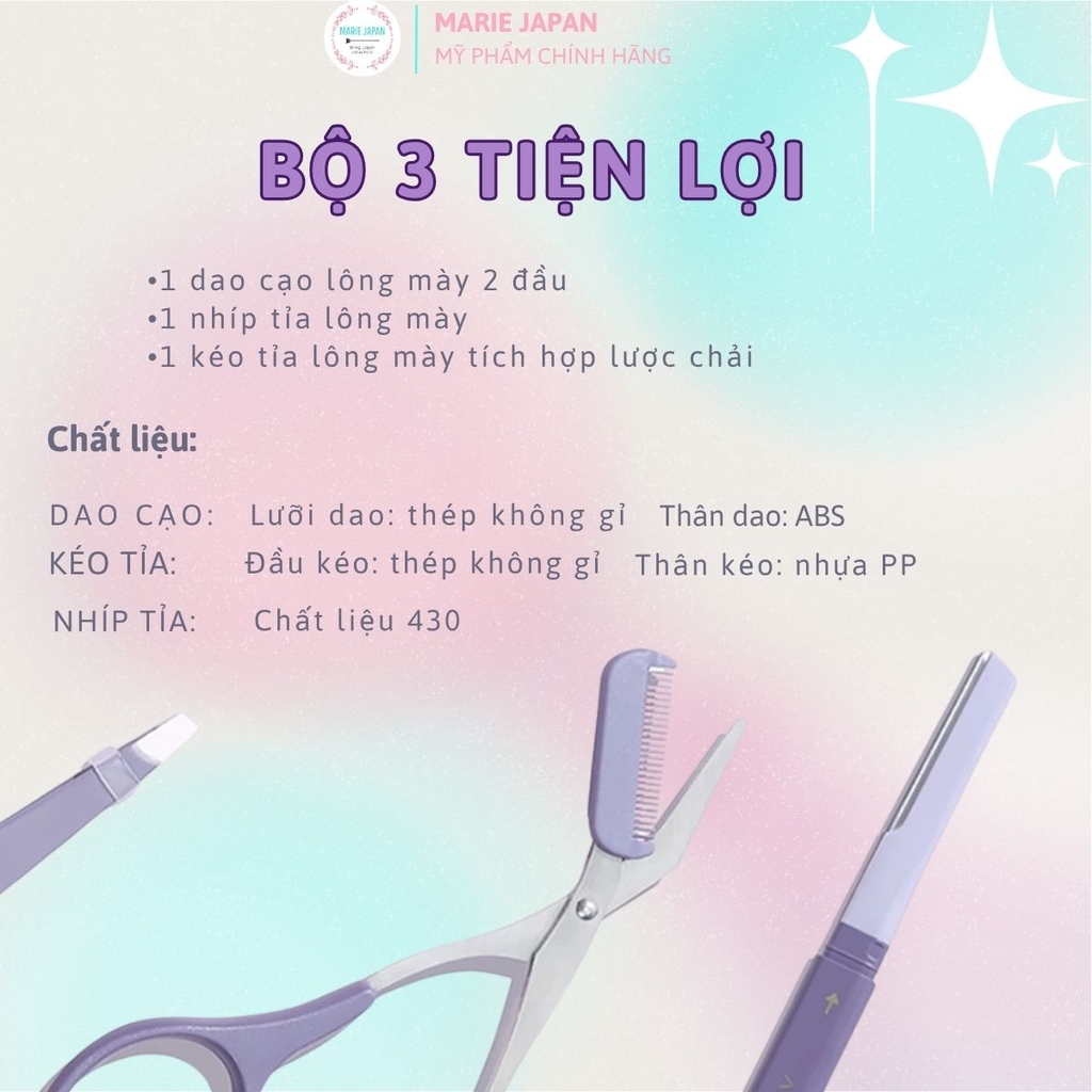 Dao Cạo Lông Mày Amortals Nhỏ Gọn Tiện Lơi An Toàn Cho Da Không Gỉ