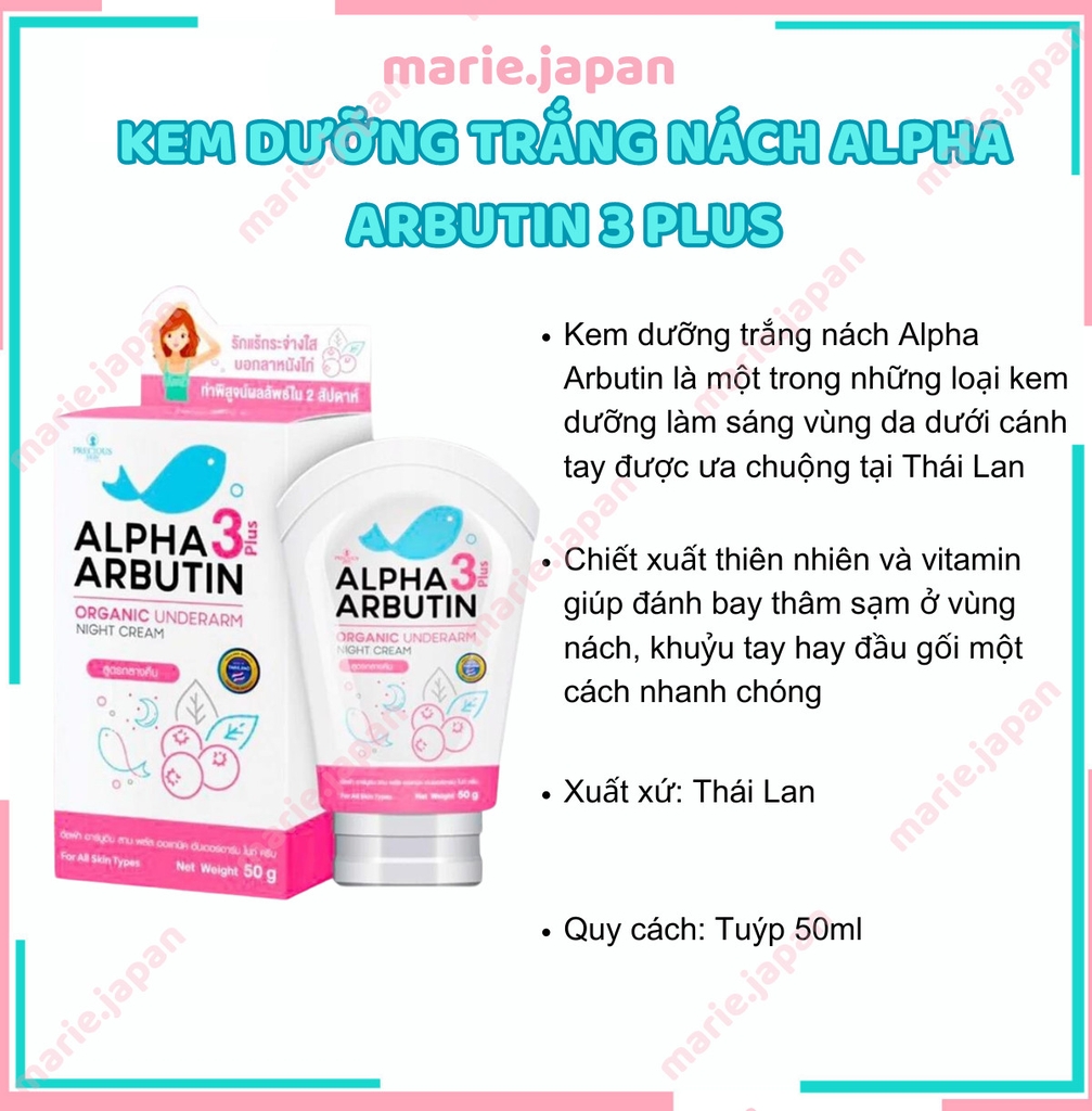 Kem Dưỡng Trắng Nách Alpha Arbutin 3 Plus Giảm Thâm Sáng Mịn