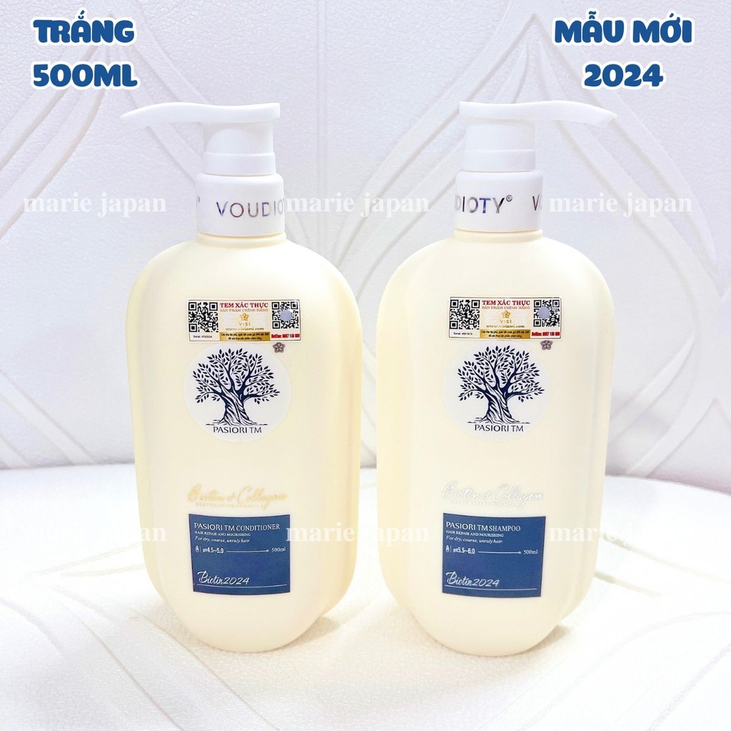 Set Dầu Gội Xả Biotin Collagen Giảm Rụng Phục Hồi Tóc Hư Tổn