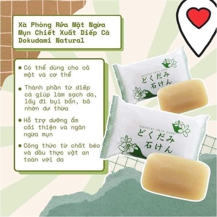 Xà Phòng Diếp Cá Dokudami Natural Skin Soap 130g