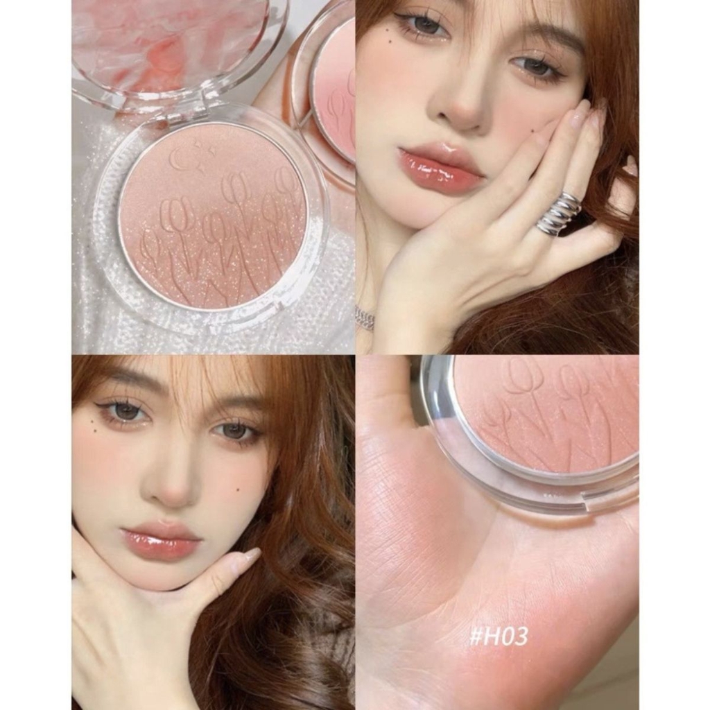 Phấn Má Hồng HOLD LIVE Hoa Tulip Ombre Đá Băng Cực Tự Nhiên Mỏng Mịn Ripple Tulle HL667