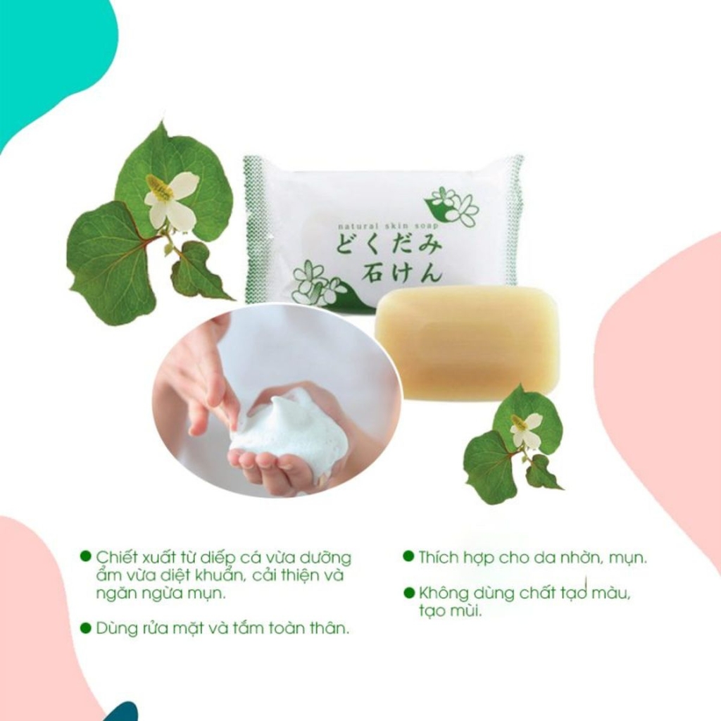 Xà Phòng Diếp Cá Dokudami Natural Skin Soap 130g