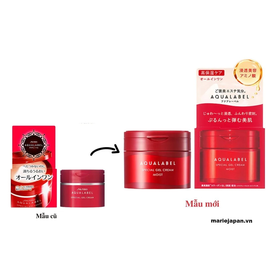 Kem Dưỡng Shiseido Aqualabel 5in1 Special Gel Cream - VÀNG TRÊN 30 TUỔI Hũ 90g