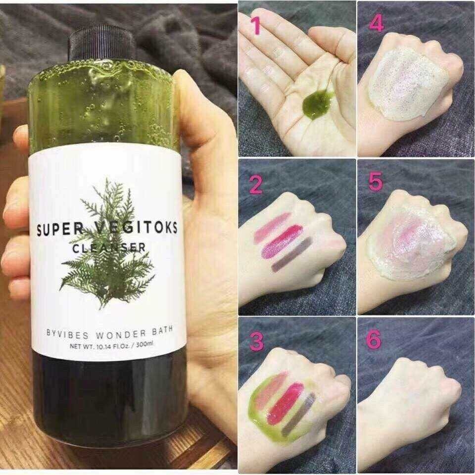 SRM Byvibes WB Super Vegitoks Cleanser - TÍM CHỐNG LÃO HÓA Chai 300ml