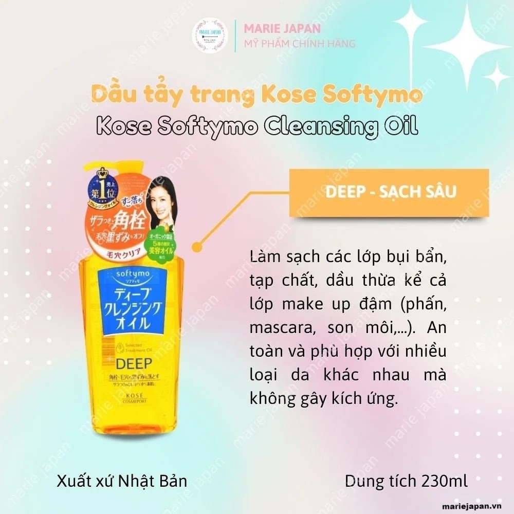 Dầu Tẩy Trang Kose Softymo Cleansing Oil Chai 230ml