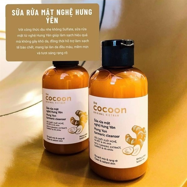 SRM Nghệ Hưng Yên Cocoon Turmeric Cleanser Chai 140ml