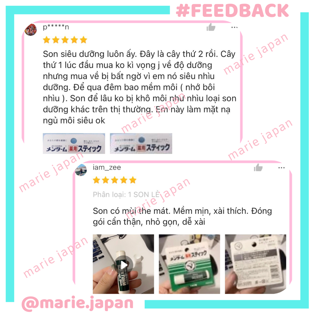 Son Dưỡng Omi Menturm - 1 SON LẺ Thỏi 4g